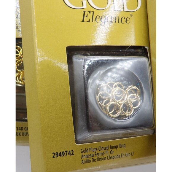 Cousin Gold Elegance Jewelry Making Supplies 14K Gold Plate Jump Rings & Lobster - Picture 2 of 5